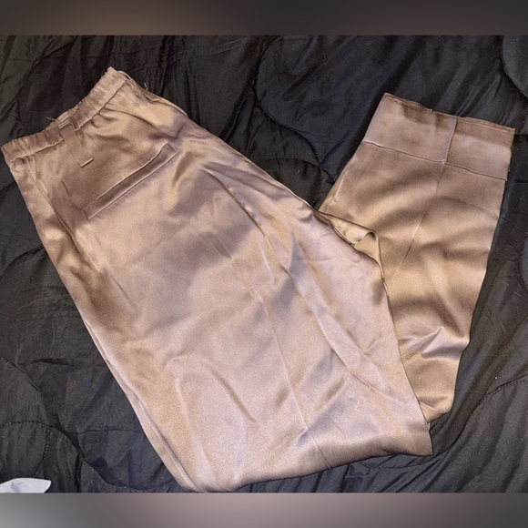 Brunello Cucinelli | Silk Trousers | Brown - Picture 4 of 8